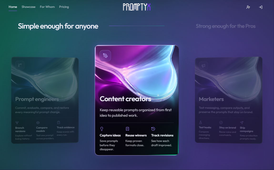Promptyx audience section
