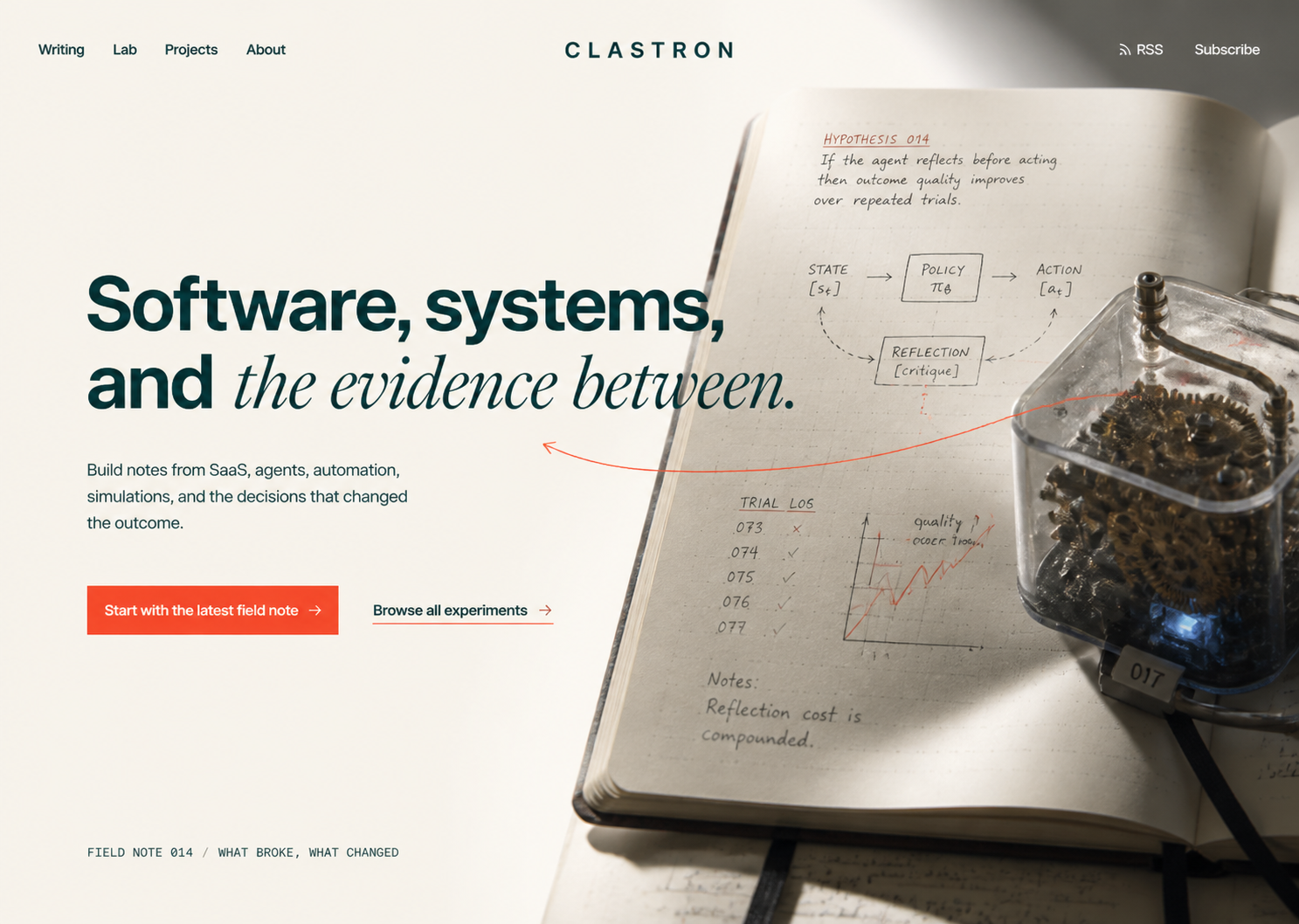 Clastron physical-lab direction